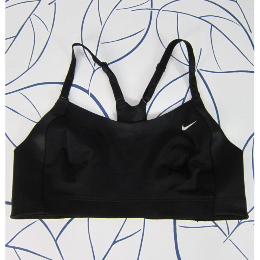 Nike Alpha Dri-Fit High Support Sports Bra Black Size 34C Yoga Run